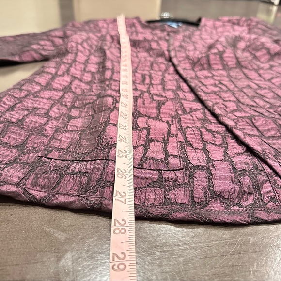 Vintage KORET Purple Textured Open Front Blazer Jacket, Size Large - Picture 5 of 6
